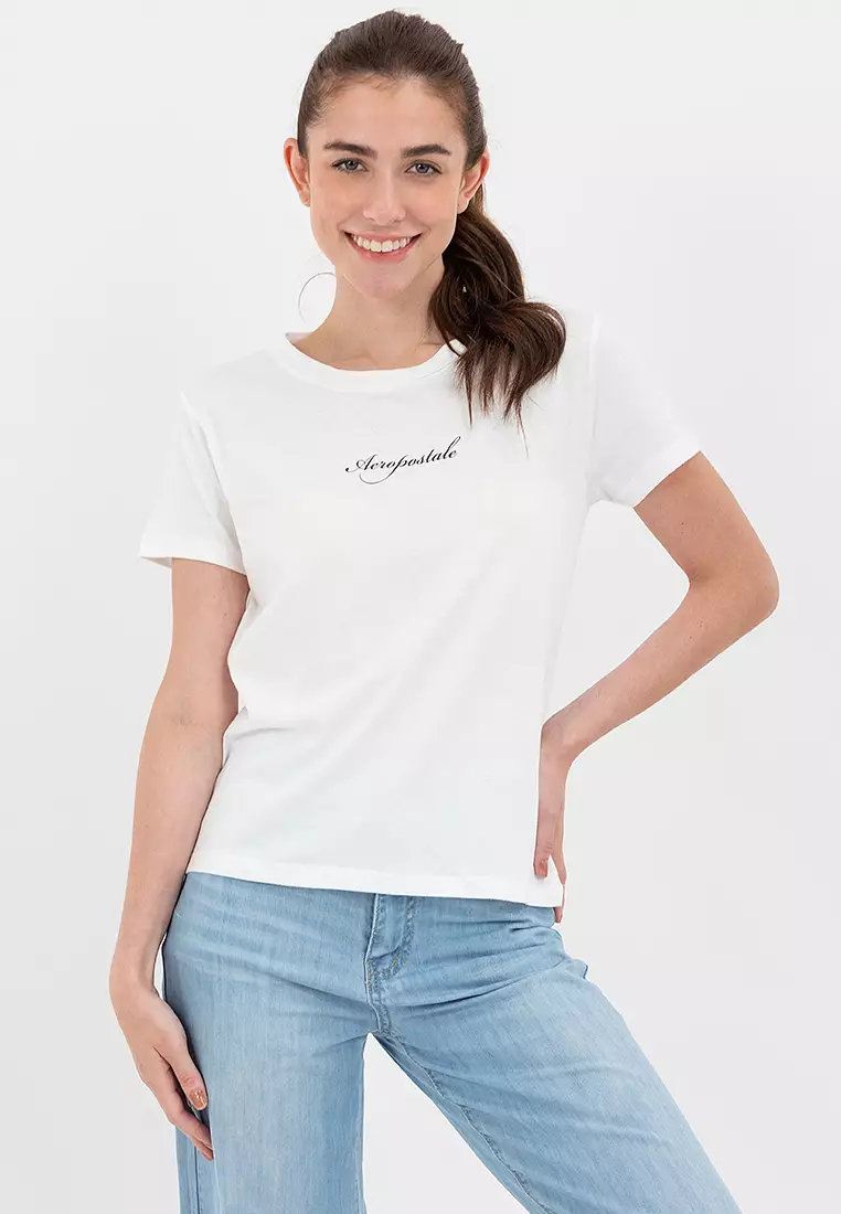 Online Exclusive Ladies Script Logo Tee Off White