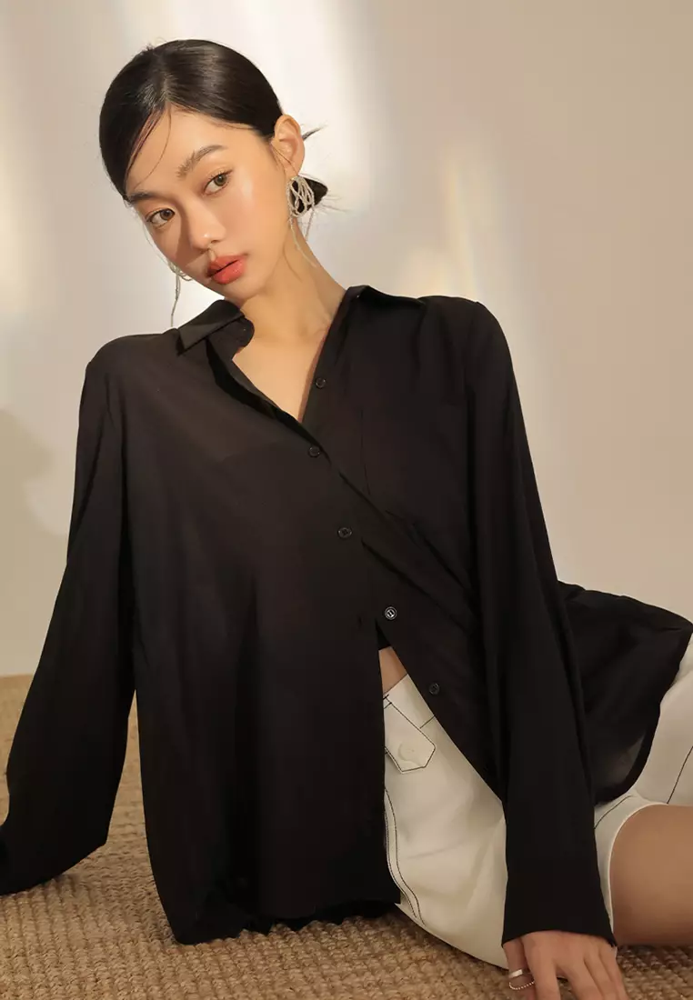 Panel Back Button Down Shirt