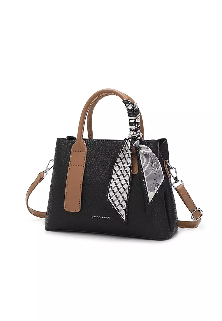 Women's Top Handle Bag / Sling Bag / Crossbody Bag - Black