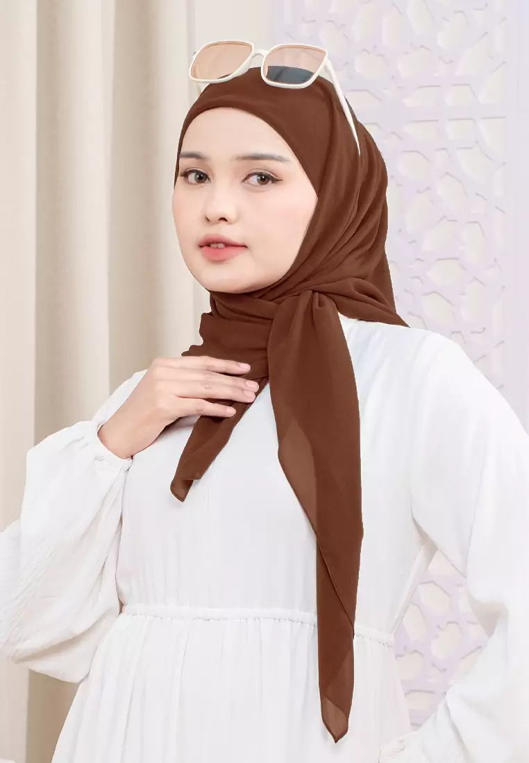 HIJAB INSTAN ALINE - DARK BROWN