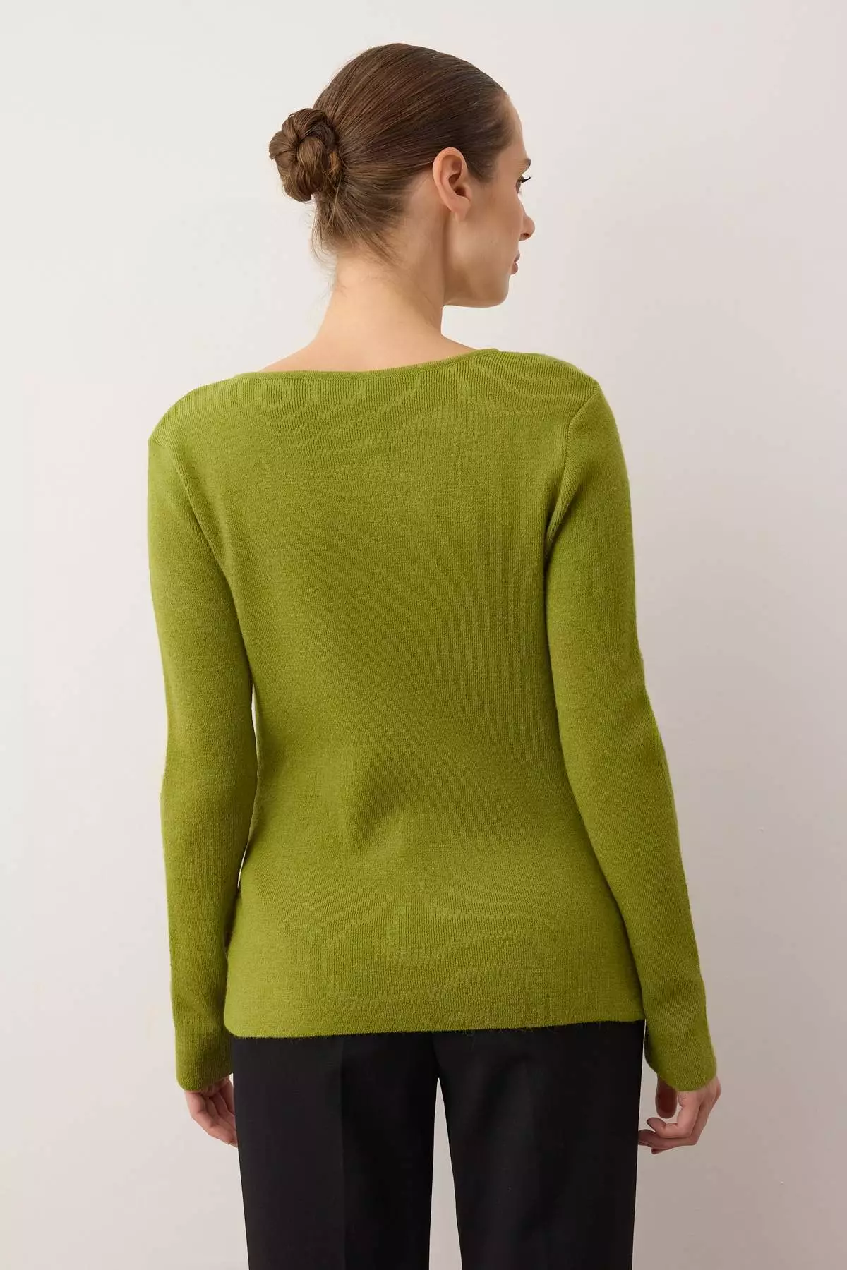 Oil Green Premium Yarn/Special Yarn Fitted/Fitting Wool Knitwear Cardigan Twoaw26Hi46