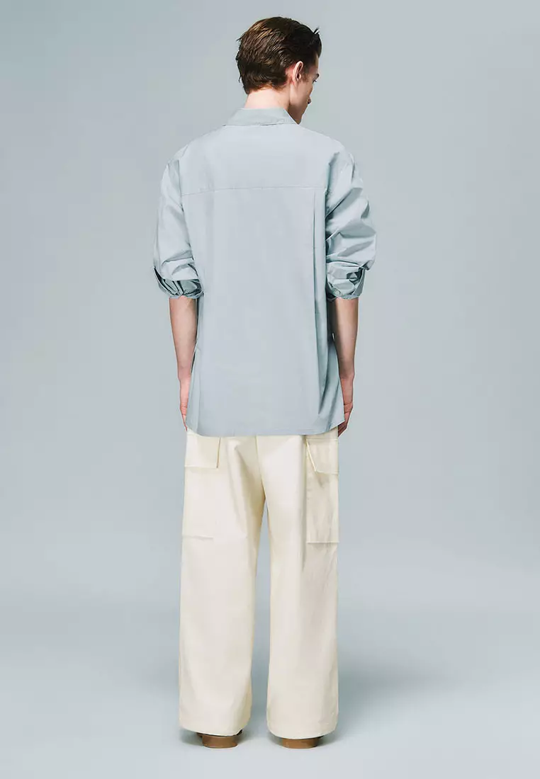 宽松型开襟衬衫