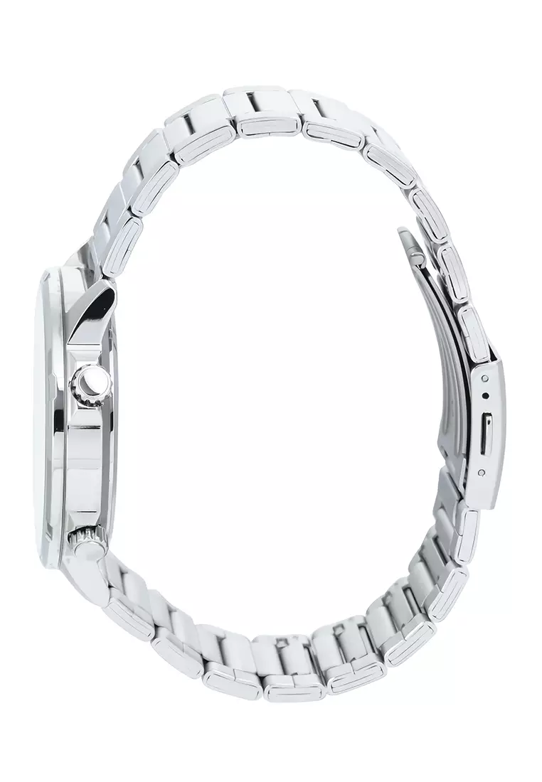 Casio General MTD-130D-7AV Jam Tangan Analog Pria - Silver Dial Silver Stainless Steel