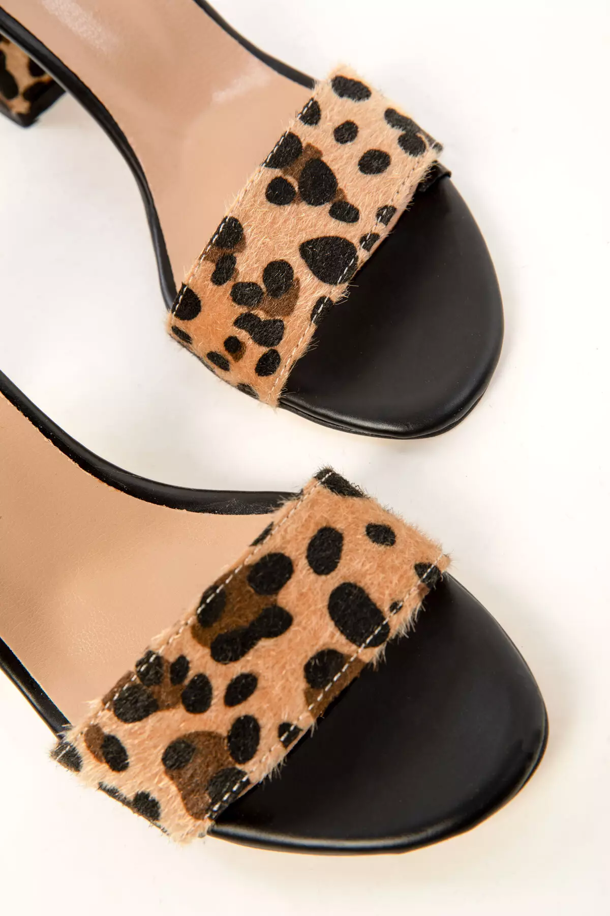 Black Leopard Women's Classic Heeled Shoes 14532