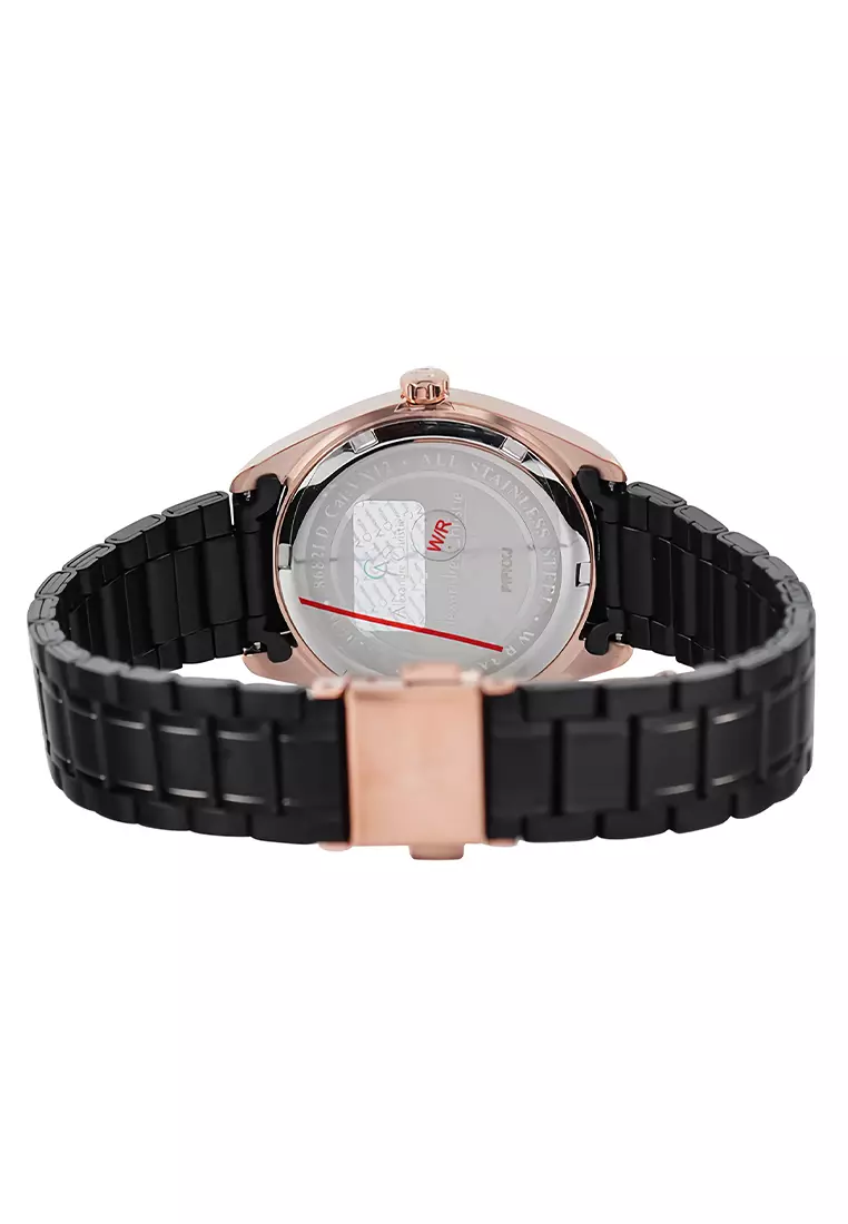 Alexandre Christie - Jam Tangan Wanita - Rosegold - Black Stainless Steel - 8682 LDBBRBA