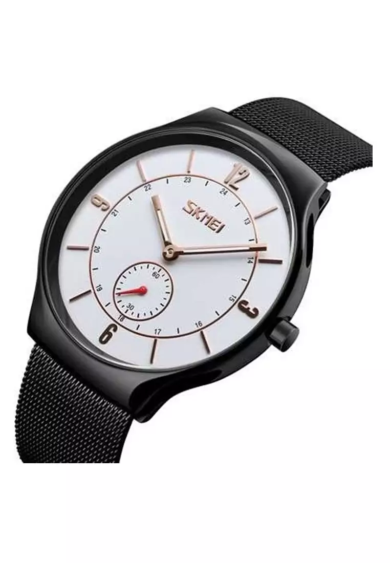 Jam Tangan Kasual Analog Pria Waterproof 30m Strap Tali Material Stainless Steel BZ87 ORIGINAL