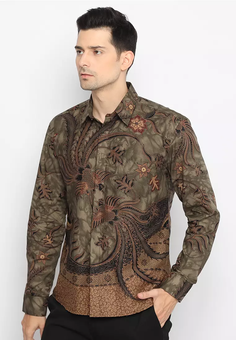 Kemeja Batik Pria Bathara - Sage
