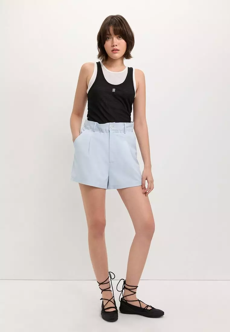 Paper Bag Shorts - Baby Blue
