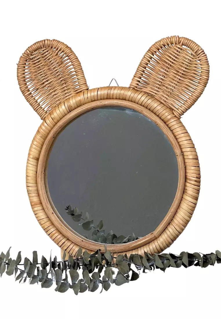 Buy Stitches & Tweed Mayr Rattan Bear Mirror 2024 Online ZALORA