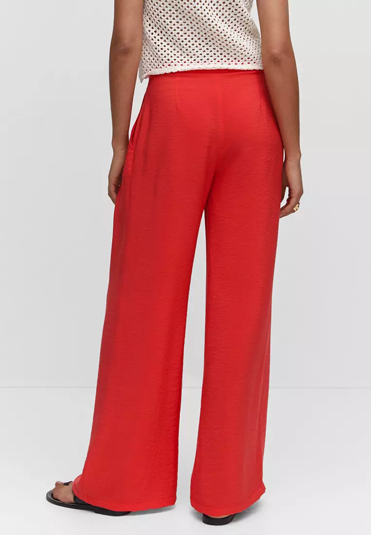 Buy Mango High-Rise Wide Leg Trousers Online | ZALORA Malaysia