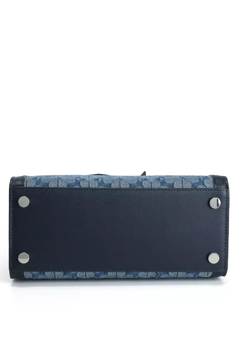 Spade Flower Jacquard Denim Manhattan Small Tote Bag