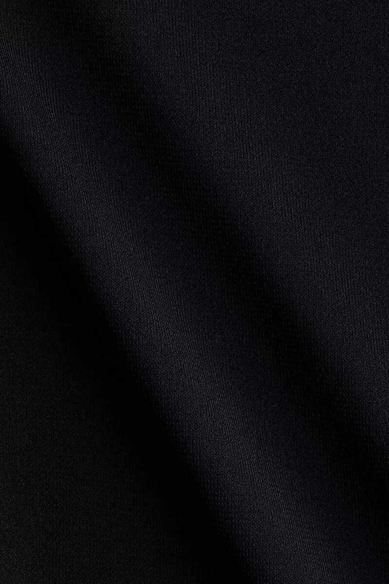 Cape-sleeved fine-knit dress