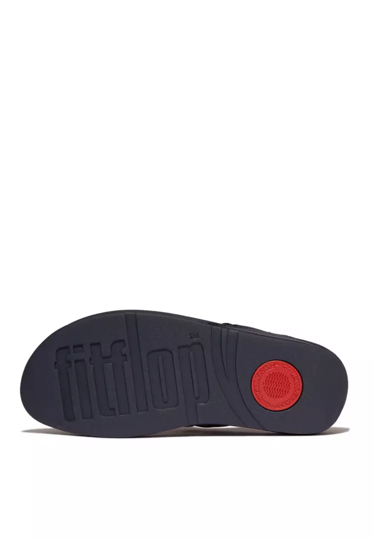 LULU Women's Square-Chain Leather Toe-Post Sandals - Midnight Navy (E1I-399)