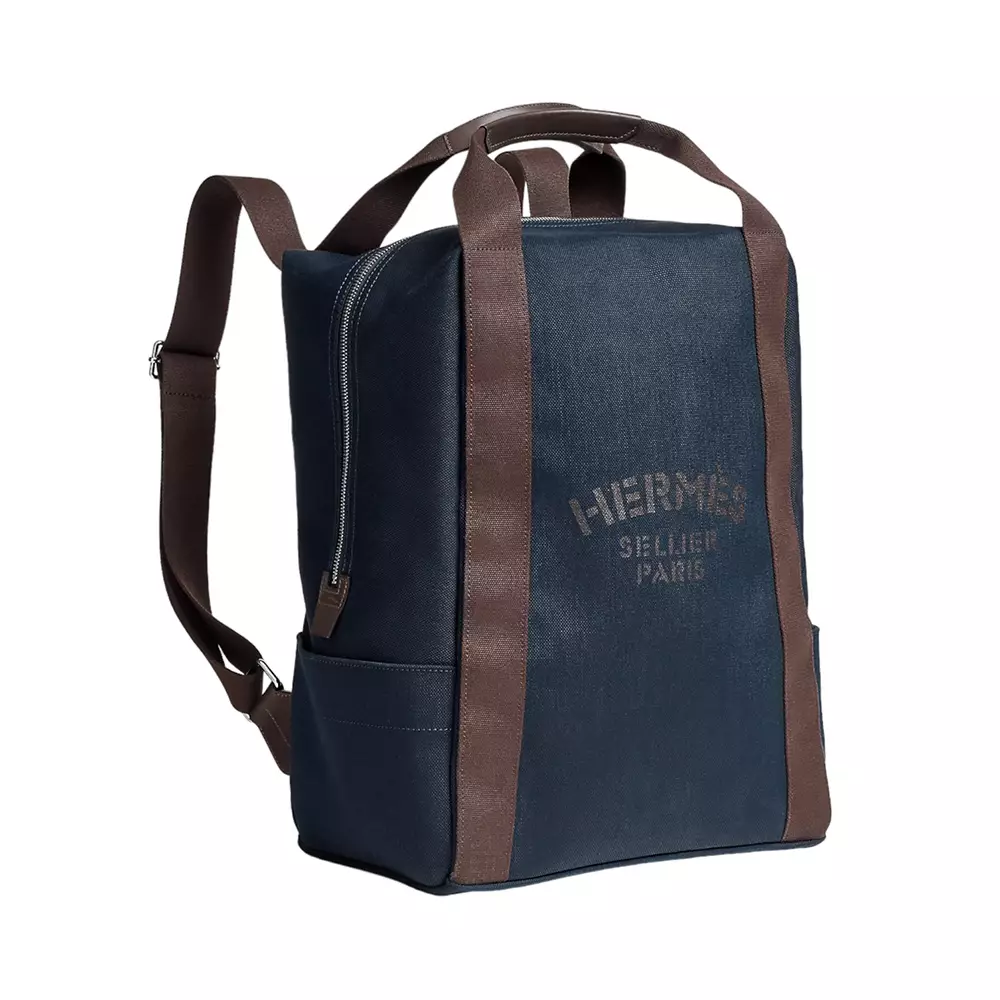 Jual Hermes Groom School Backpack Bleu Navy/Feu Original