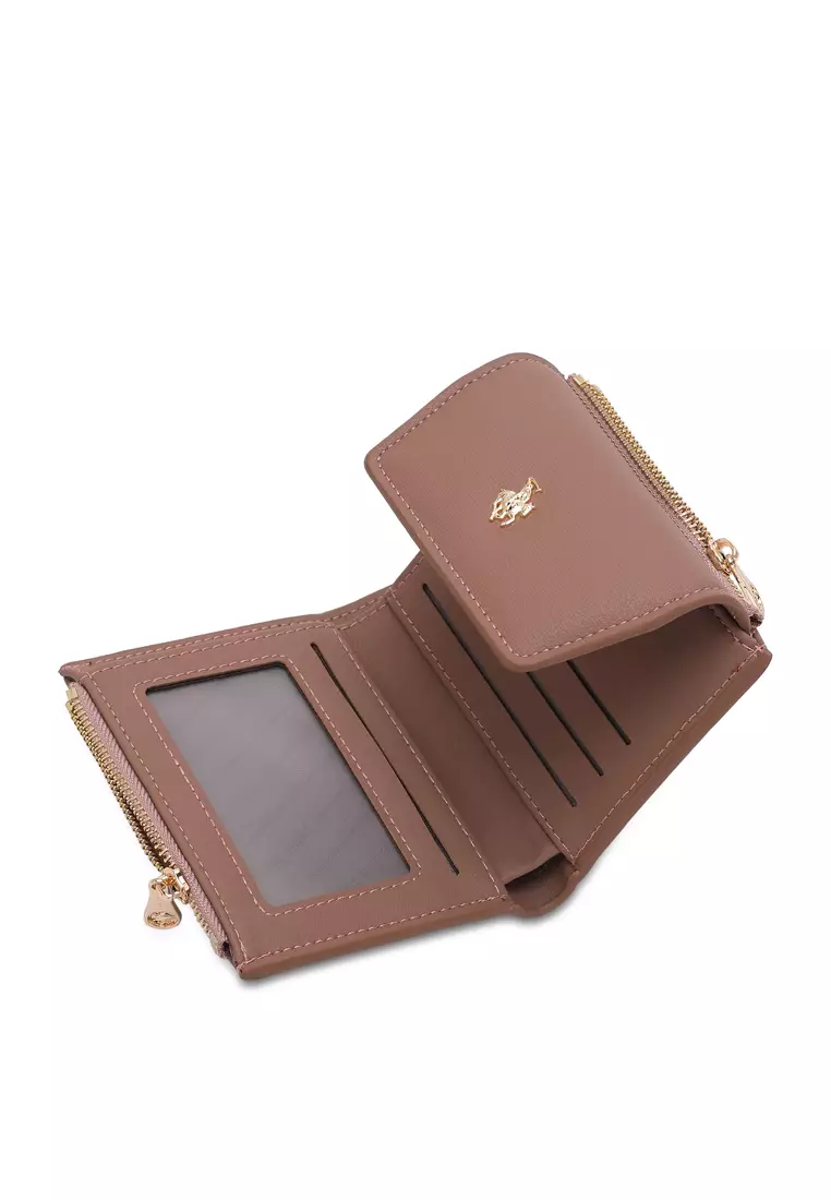 Women's Short Purse With Coin Compartment - Purple