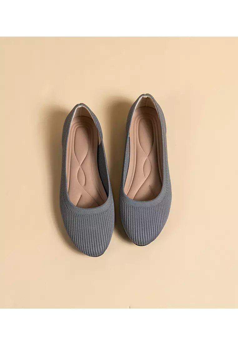Round-toe Fly Knit‌ Flat Shoes TJ-Y2