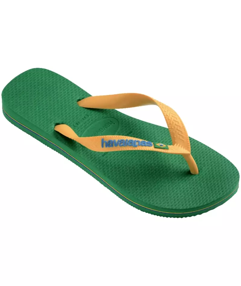 Havaianas 2079 Brasil Logo Green/Yellow - Sandal Pria