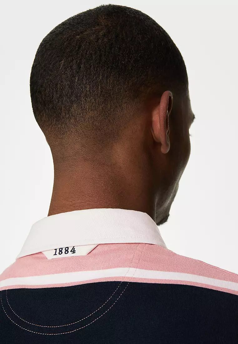 Oversized Pure Cotton Short Sleeve Rugby Shirt