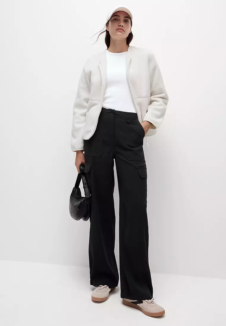 Crew Neck Zip Up Sweatshirt