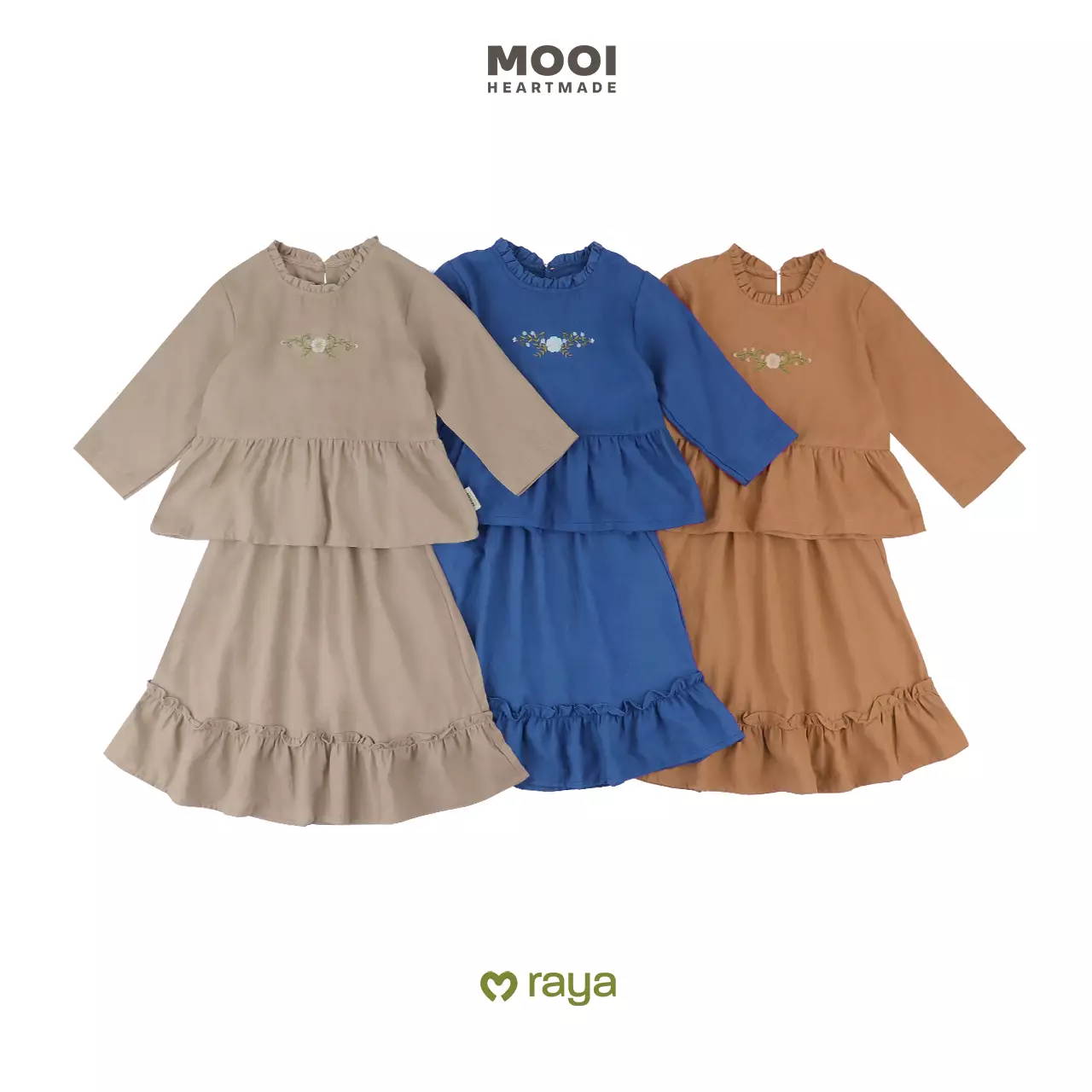 Mooi Setelan Anak Perempuan Raya Collection Ghina Tunik Set - Clary Sage