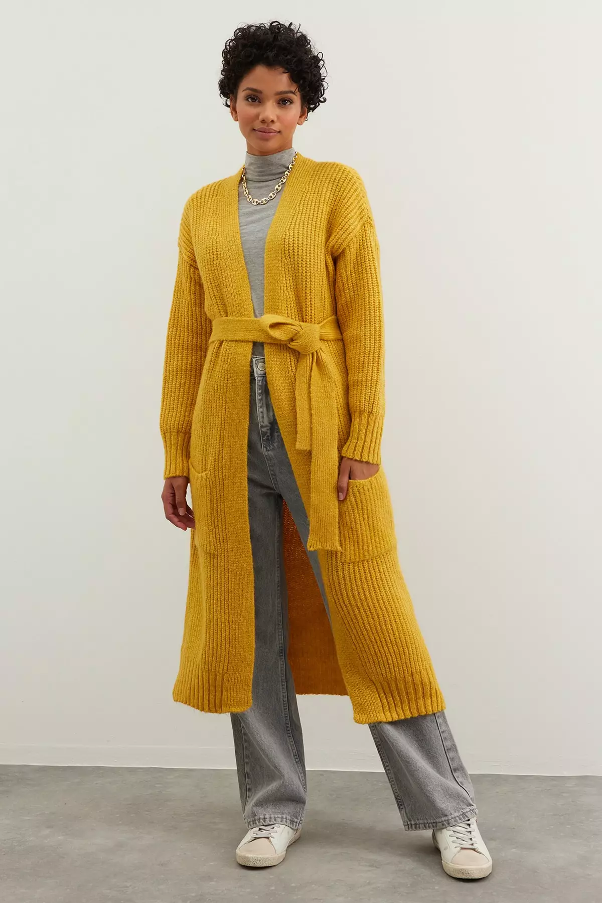 Buy yellow on sale cardigan