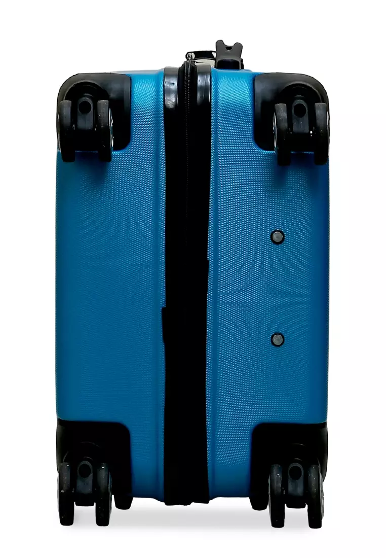 Isvara Tas Koper Hardcase One Set Unisex Large Compartment Suitcase Code Lock System Material ABS+PVC Coated ORIGINAL - Light Blue