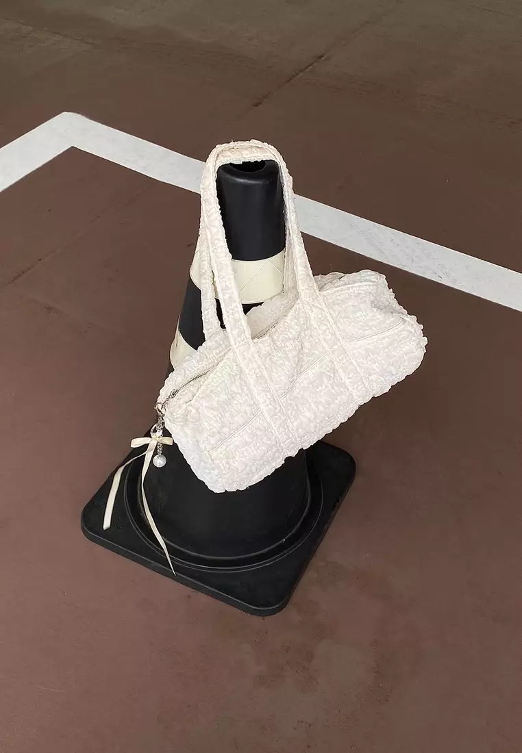 Mini Duffle Bag_Ivory Ruffle