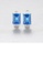 Glamorousky blue 925 Sterling Silver Fashion Simple Geometric Square Blue Cubic Zirconia Stud Earrings 936B4ACF328761GS_3
