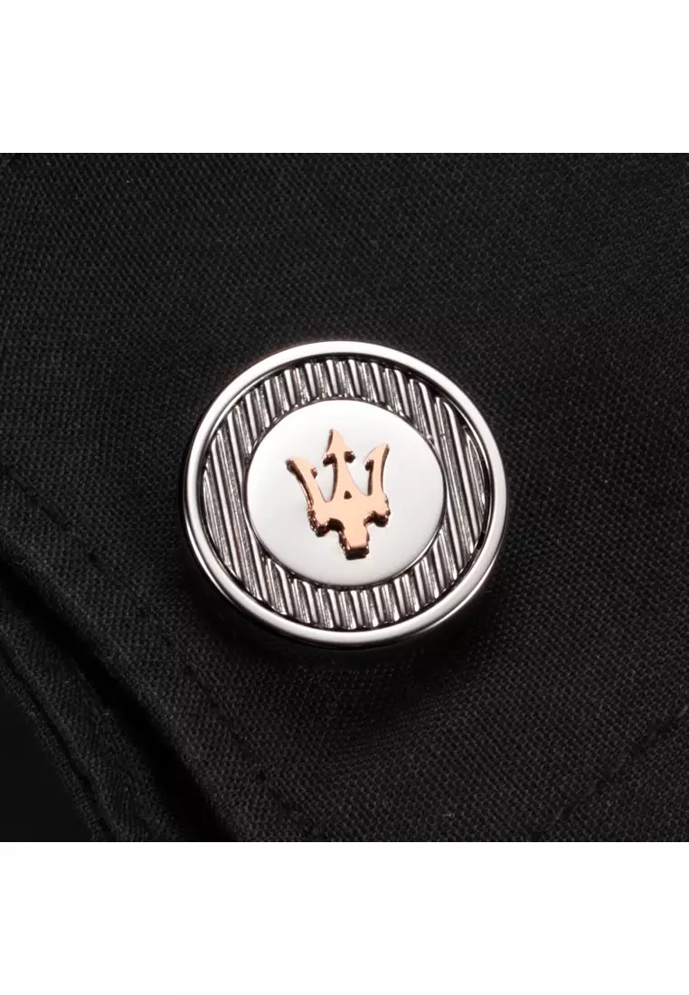 瑪莎拉蒂 Jewels系列 15x3mm 男士玫瑰金色袖口鈕/袖扣 JM121ATK14