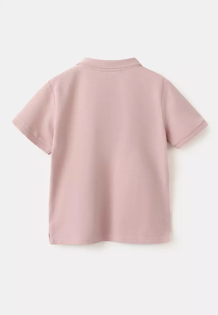 Short-Sleeved Cotton Polo Shirt