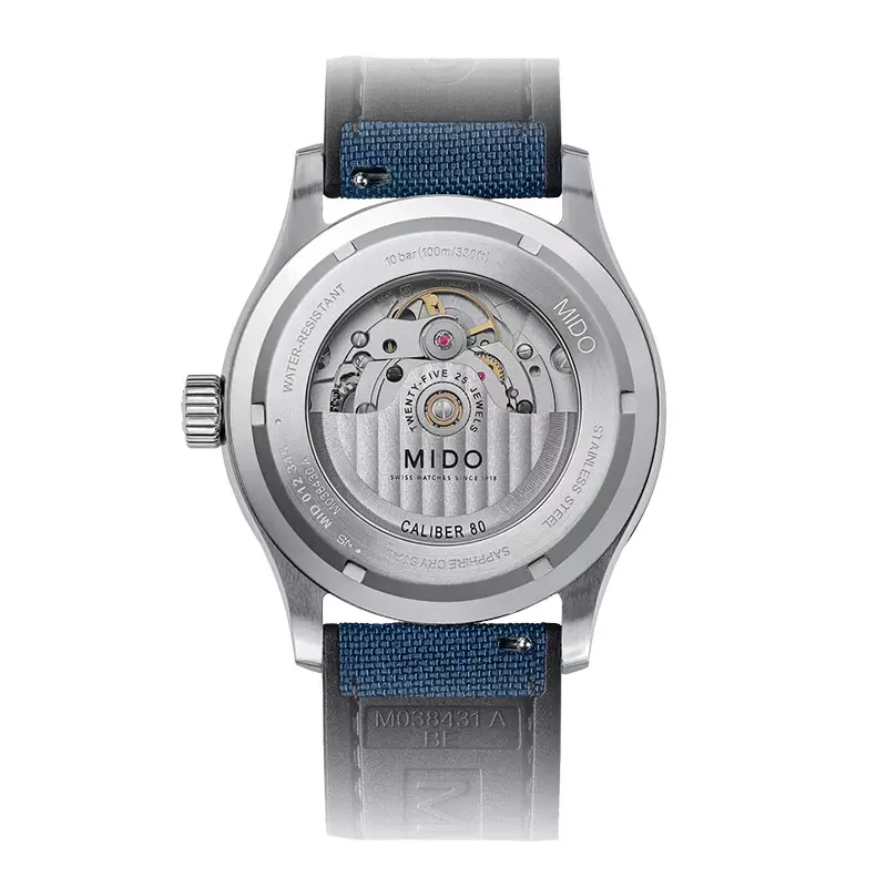 Jam Tangan Pria MIDO Multifort M M038.430.17.041.00 Men Automatic Blue Gradient Dial Blue Fabric Strap