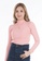 Ninety Nine Point Nine Boutiq pink Knitted Long Sleeve Turtle Neck Top AFC78AA0143CC0GS_1