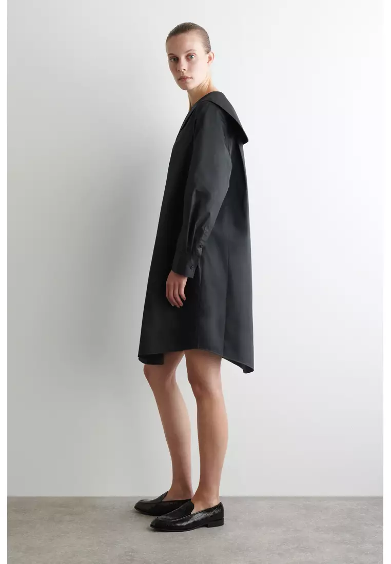 SAILOR-COLLAR COTTON MINI DRESS
