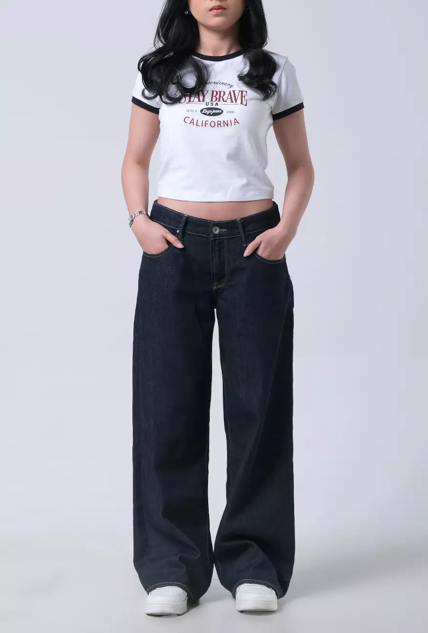 Celana Jeans Wanita Raw Denim Loose L3 Series