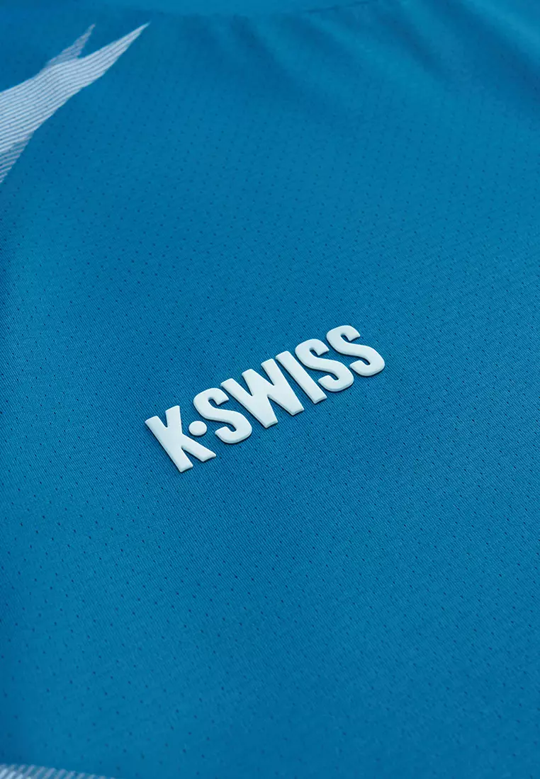 男裝 LOGO 輕量速乾拼色網球T裇