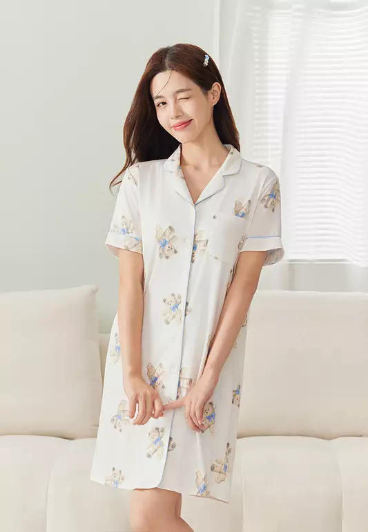 BLAIR C BRUSHED JERSEY SLEEP DRESS FOR WOMAN GIRL HW09733
