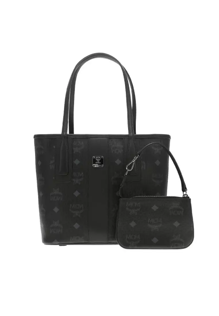 mcm black medium tote