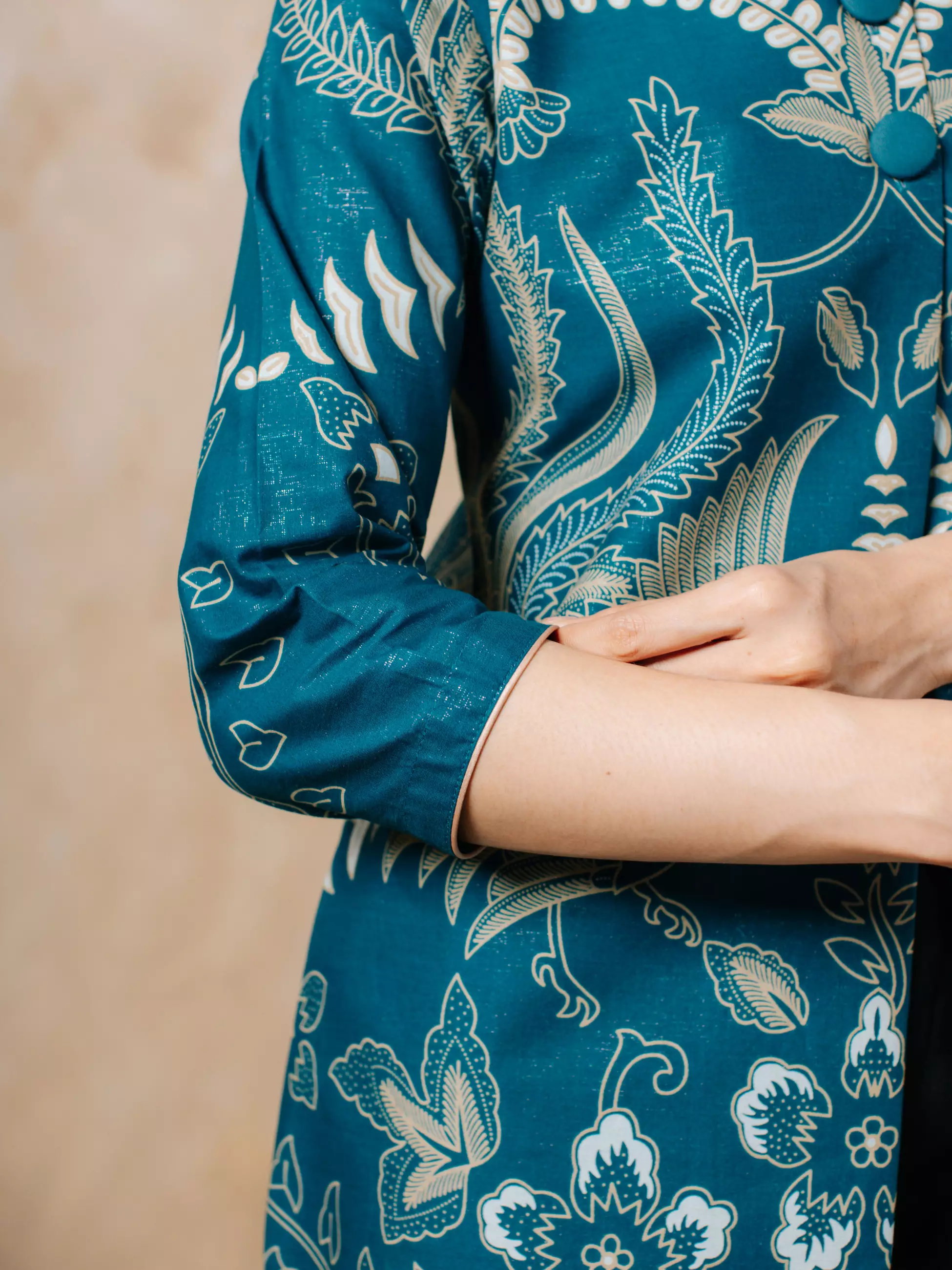 Avana by Adyatma Aria Turquise Outer Batik Wanita Katun Foil