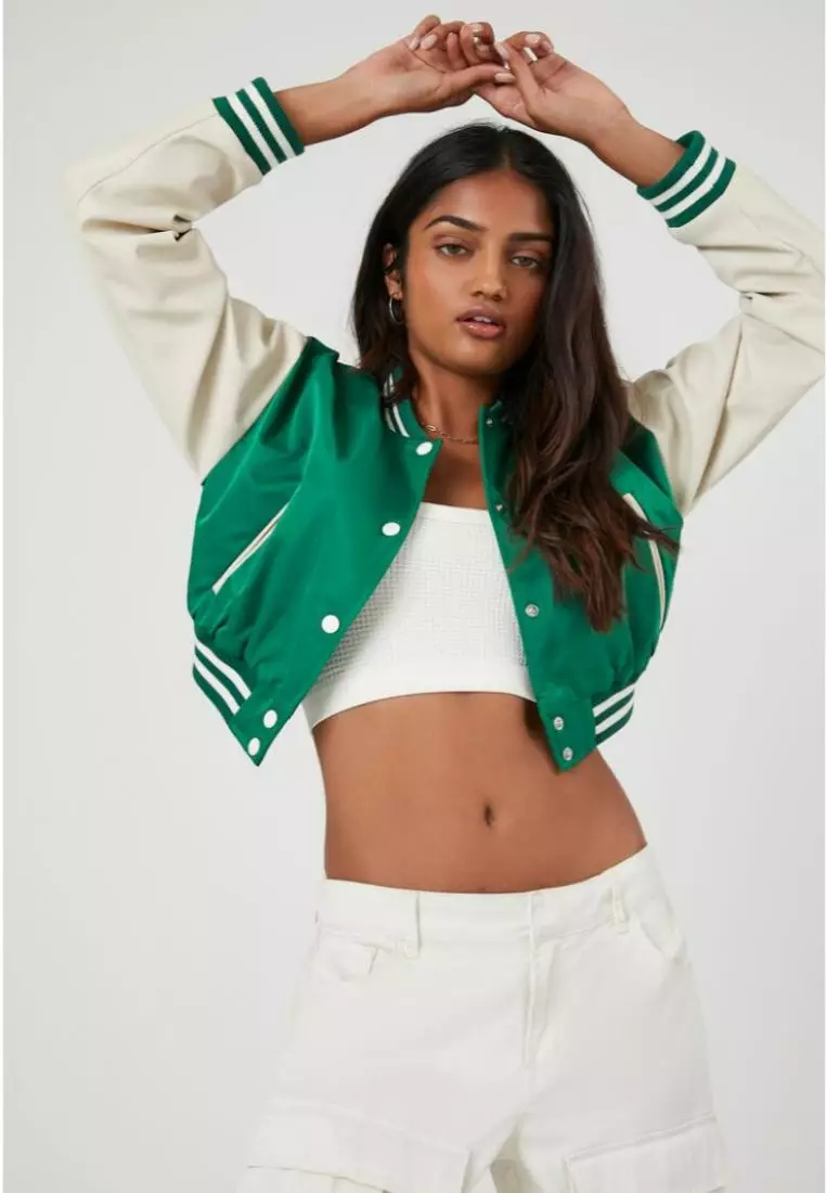 Forever 21 varsity jacket womens clearance