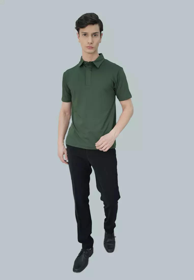 Johnwin Polo Drifit Polo Shirt Kaos Polo Hijau FWS.638.C007.005.C