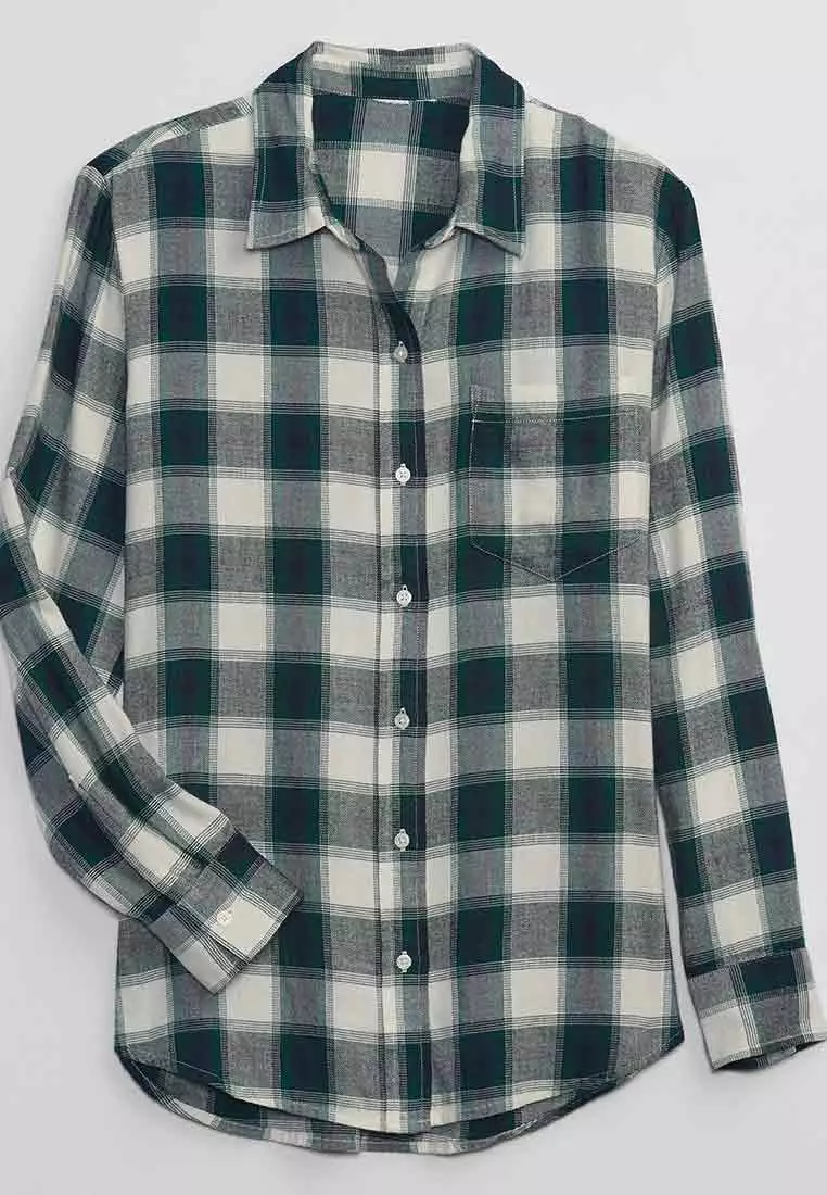 gap flannel hoodie