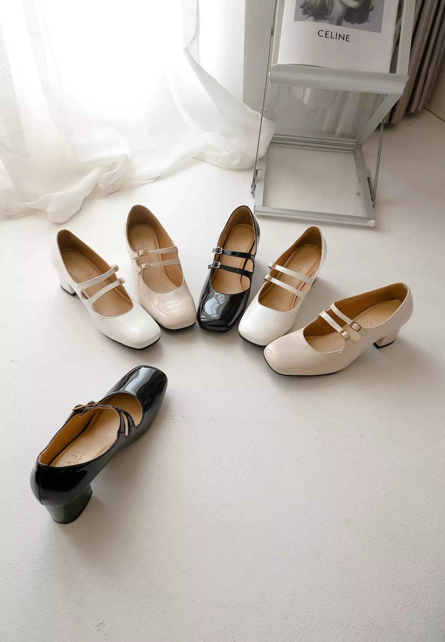 Brianna Women Mary Jane Pump Shoes Square Toe