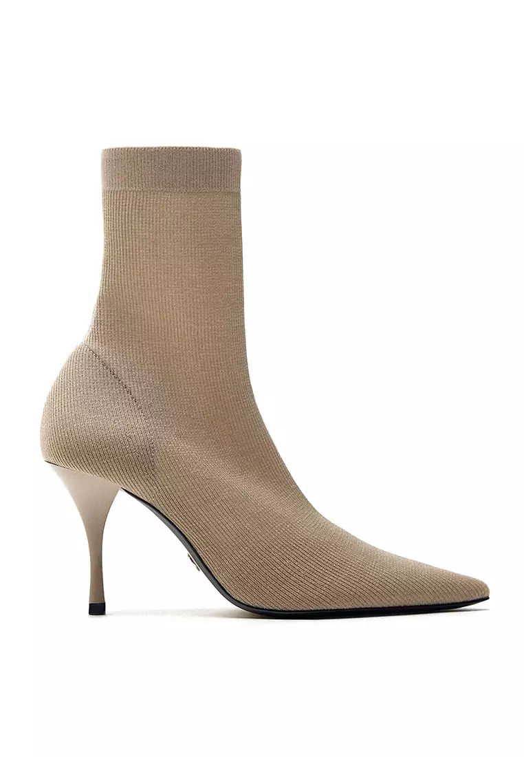 ZARA Elastic Fabric High-Heel Ankle Boots 2025 Buy ZARA Online