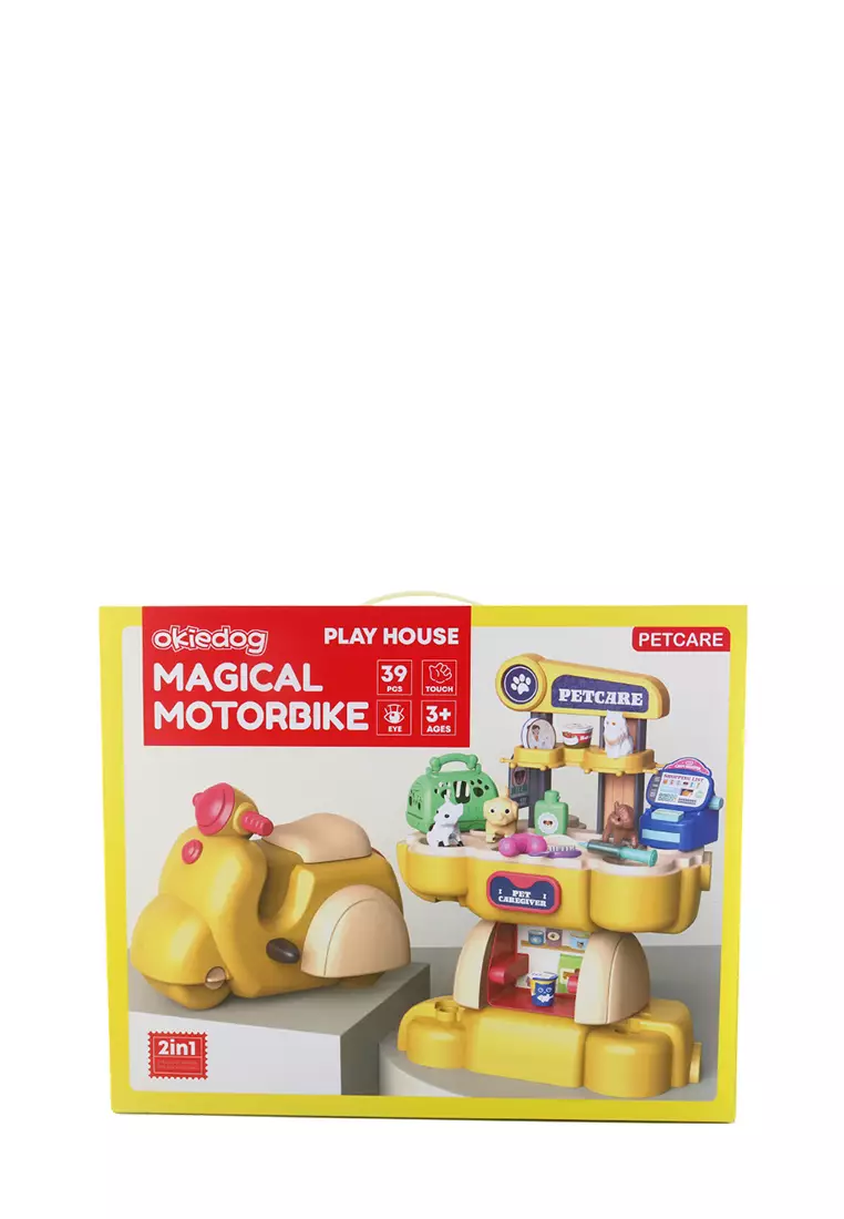Okiedog Magical Motorbike Pet Care - Mainan playhouse Vespa anak