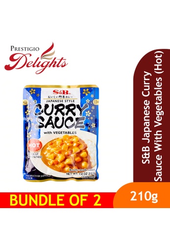 Prestigio Delights S&B Japanese Curry Sauce With Vegetables - Hot 210g Bundle of 2 8ED0DES1449D00GS_1