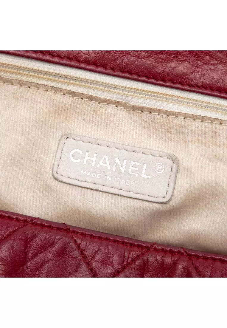 Pre-Loved Chanel Quilted Aged Calfskin Reissue 2.55 East West Accordion Flap