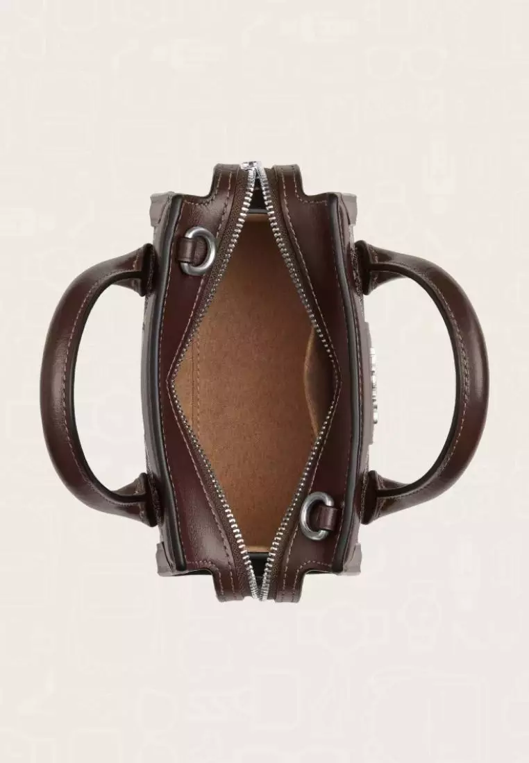 Coach Andrea Mini Carryall In Signature Jacquard Oak Maple