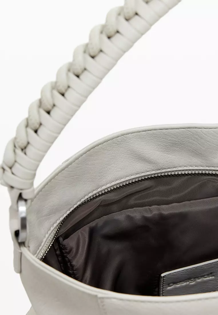 Large logo faux leather backpack