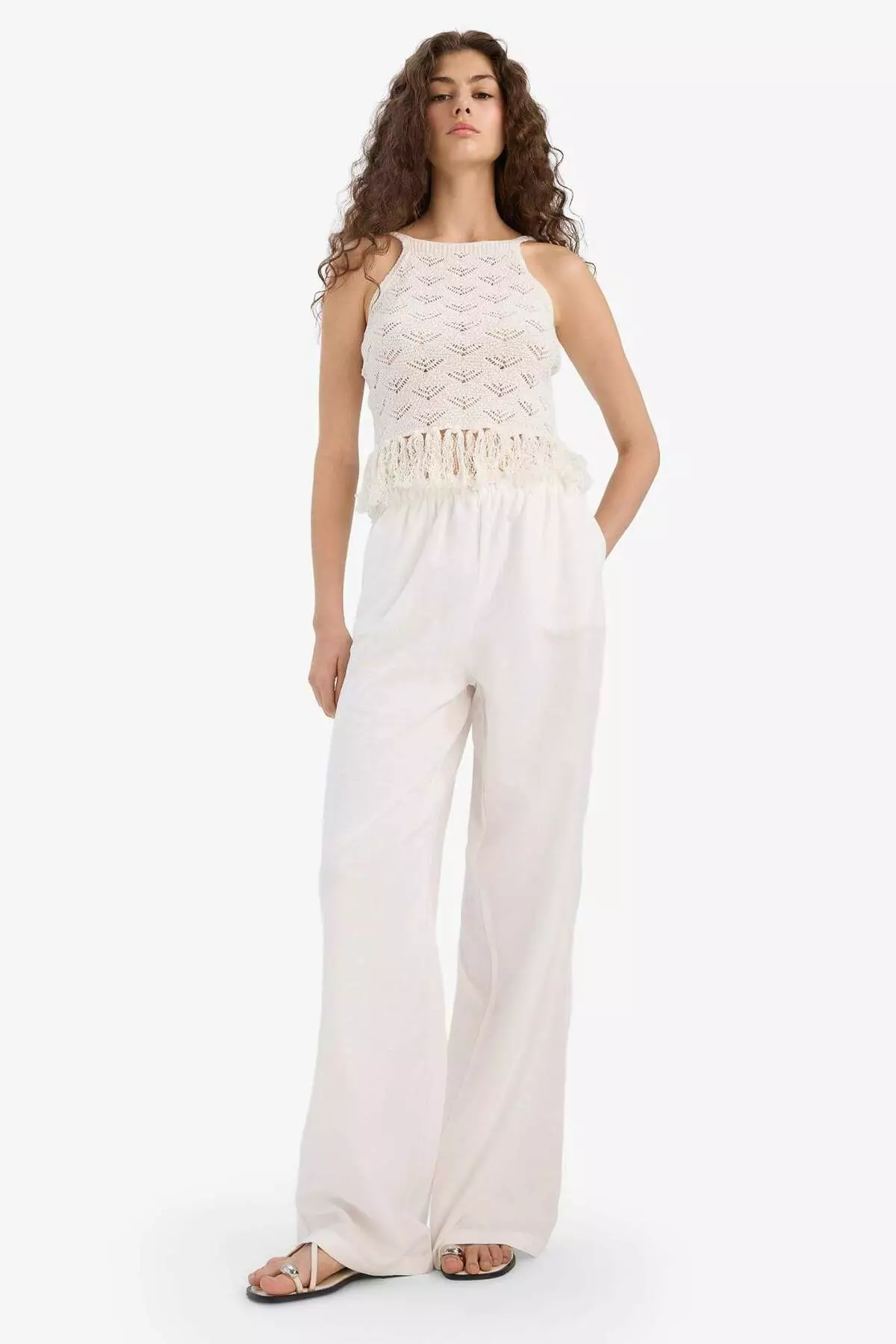 Slim Fit Slim Fit Tassel Detailed Knitwear Undershirt F7081Ax25Sm