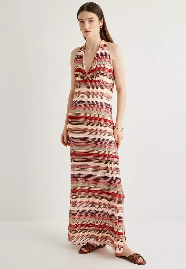 Halter Neck Crochet Dress